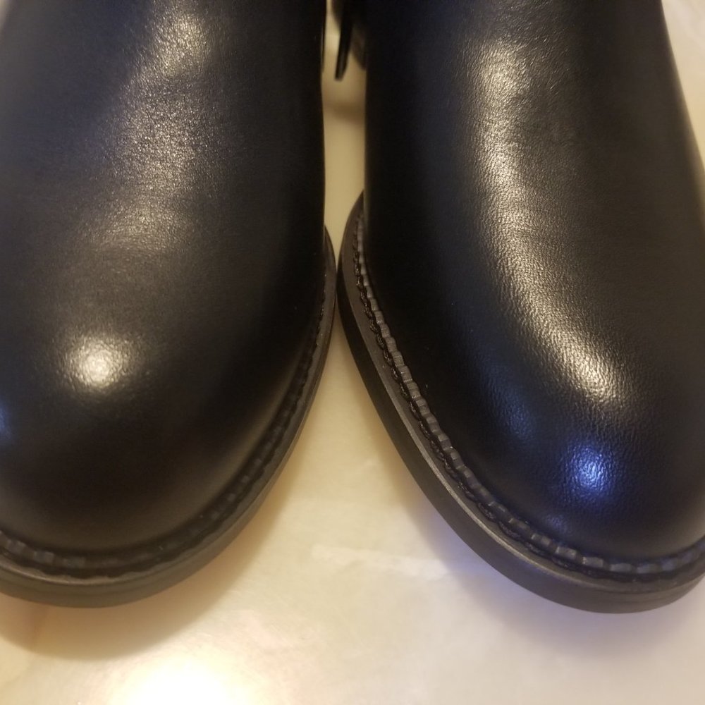 Franco Sarto Black Leather Ankle Boots - Picture 5 of 6